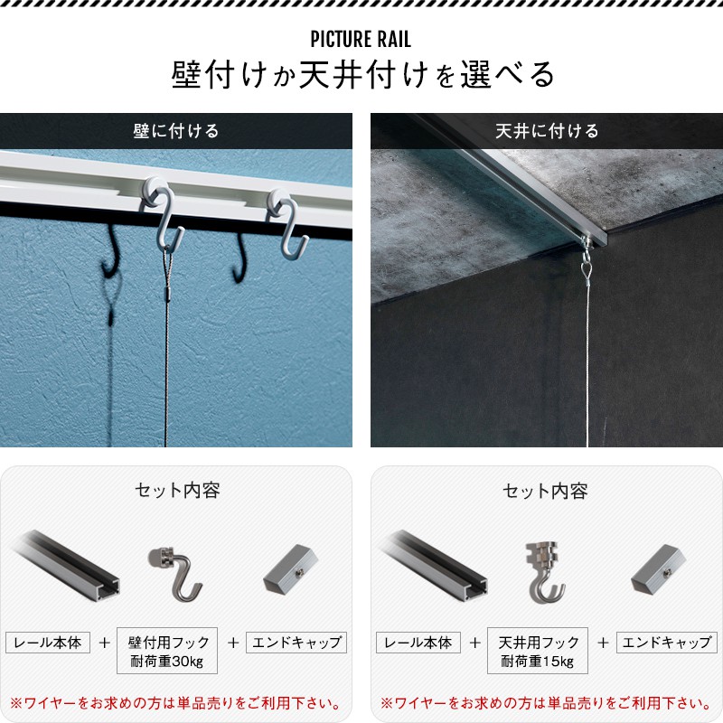ルーミー17 セット カット料込 全品10 Off 15日限定クーポン ピクチャーレール 商用 4m ディスプレイ 天井付け カーテン ブラインド用アクセサリー インテリア 写真 パネル オシャレ ピクチャーレールセット 天井付け 壁付け 4m カット込み 壁付け 展示用