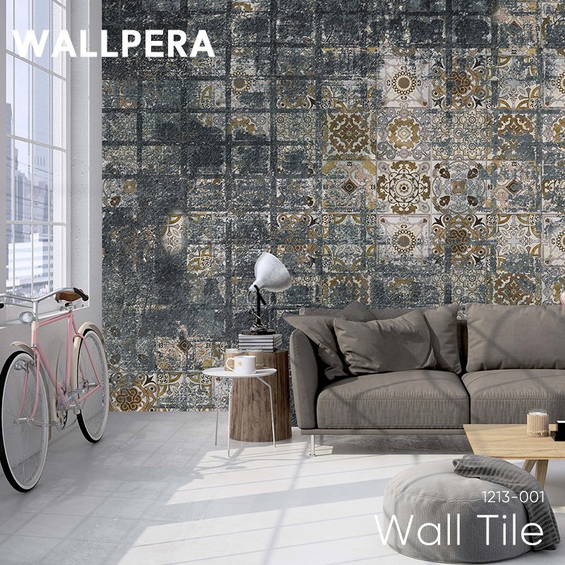 速達メール便 輸入壁紙 おしゃれ 壁紙 クロス 不織布 Wallpera ダマスク 1213 001 Wall Tile ウォールタイル 友安製作所 爆売り Pousadacasaraosc Com Br