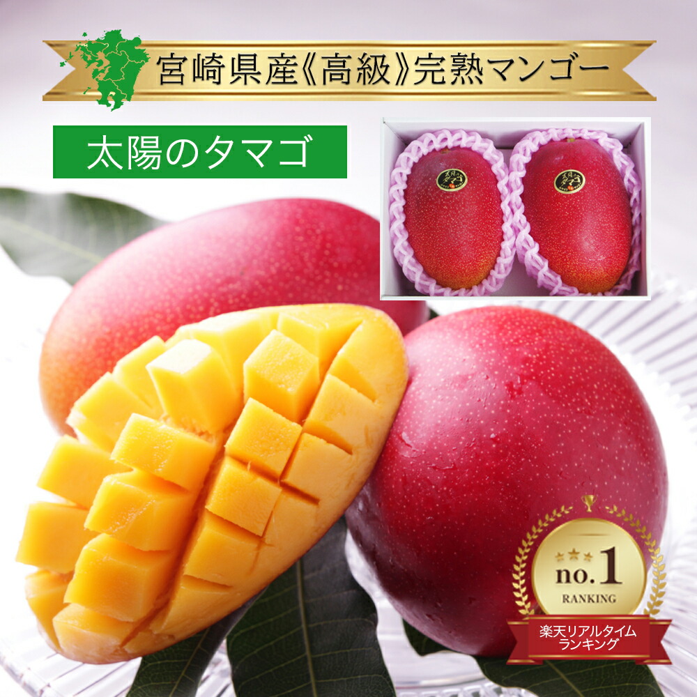 宮崎県産 完熟マンゴー 太陽のタマゴ 1箱 大玉 3L 2玉入り<br>2個 サイズ 国産 日本産 宮崎産 産地 宮崎マンゴー 母の日 父の日 ギフト プレゼント 贈答 贈り物 ラッピング 農園 農家 産直 直売 直送 おすすめ 取り寄せ グルメ 通販 敬老の日