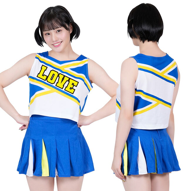 バズり散らかしたいLOVEチアリーダー 衣装 コスチューム ミニスカート Mサイズ レディース A&TCollection KA0302BL