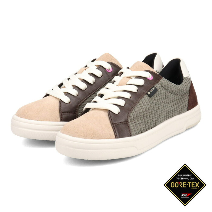 【20%OFF】マドラスウォーク madras Walk MWL1022S レディース スニーカー 防水 ゴアテックス 3E 蒸れない 疲れにくい 軽い 本革 コーデュロイ ワッフル生地 オリーブコンビ|マドラス店