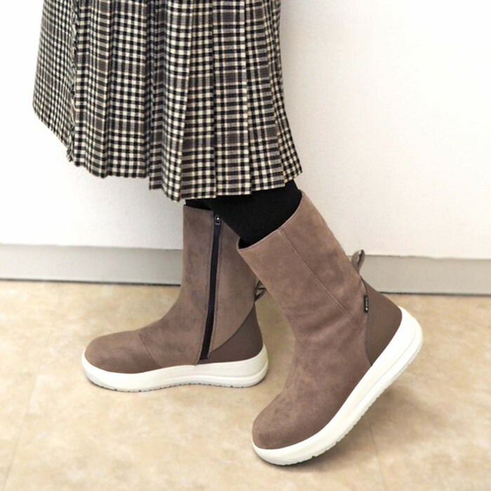 マドラスウォーク madras Walk MWL2236 レディース ミドルブーツ 防水 ゴアテックス 厚底 3E 蒸れない 疲れにくい 滑らない ハイドロストッパー スクラッチャー 雪道 防滑 ブラック オーク｜マドラス店