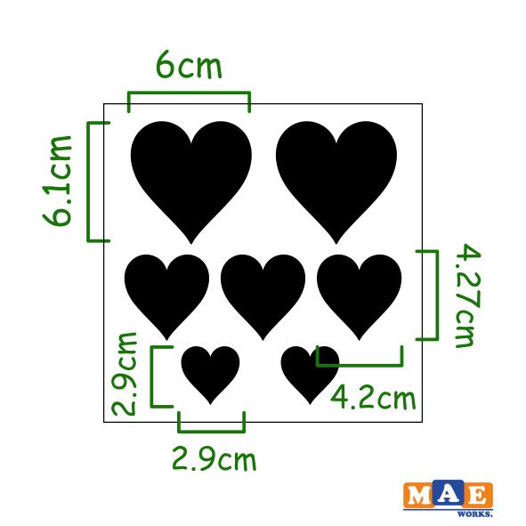 楽天市場 全色 ハート マーク カッティングステッカー シンプル おしゃれ かわいい キュート シール 車 ヘルメット アウトドア 傷隠し キズかくし スマホ ケース スノーボード 事務用品 ワンポイント マエワークスオリジナル Mark 04 ステッカー 看板のマエワークス