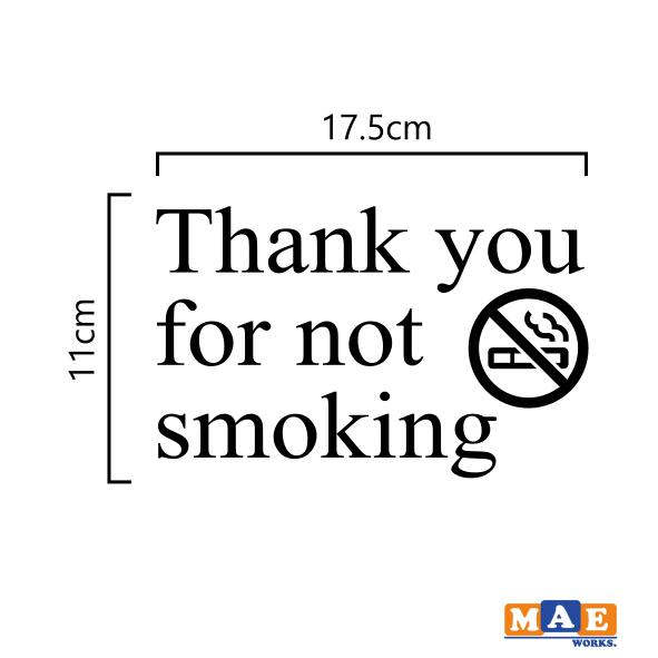 楽天市場 金銀メッキカラー禁煙 Thank You For Not Smoking カッティングステッカー シンプル おしゃれ かっこいい シール No Smoking ノースモーキング 喫煙禁止 店舗 ショップ 家 車 会社 標識 サイン タバコ禁止 注意 Nosmo 04m ステッカー 看板のマエワークス