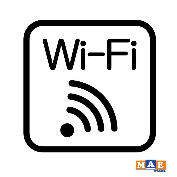 楽天市場 全色 Wifi カッティングステッカー シンプル おしゃれ かっこいい シール フリーワイファイ 標識 サイン マエワークスオリジナル Wifi 12 ステッカー 看板のマエワークス