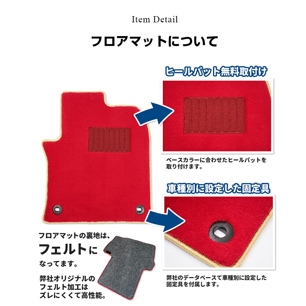 RUGSLAY ループマット フロアマット 1台分 ティーダ C11 NC11 JC11 H20/01〜H24/08 後期 / AT / 運転席パワーシート | mazestudio.eu