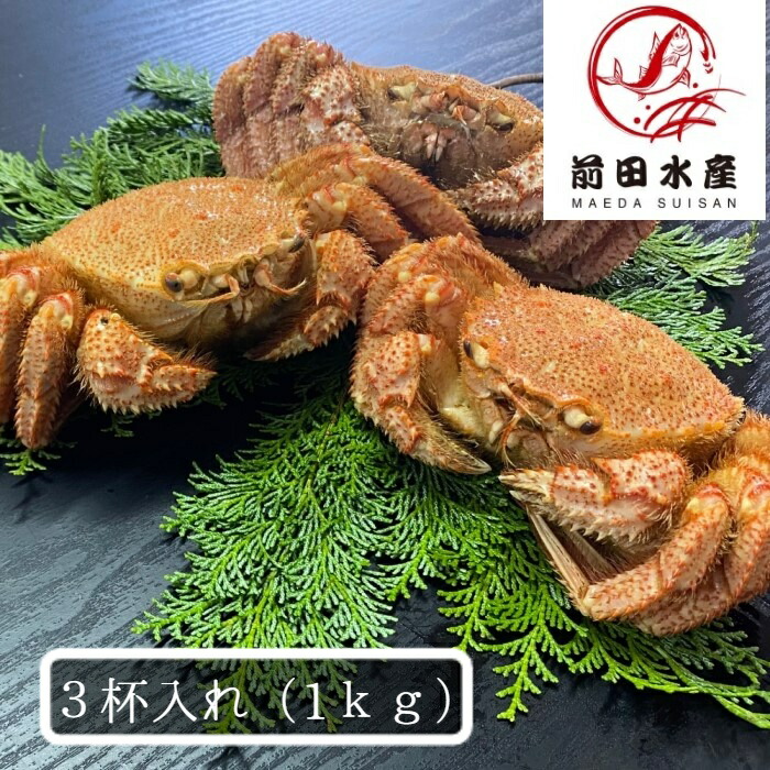 【母の日ギフト】毛蟹　3杯セット（約1ｋｇ分）　ボイル済み　北海道産　冷凍　毛ガニ　けがに　毛がに　蟹　かに　道産品　お歳暮　お祝い　年末ギフト　母の日　父の日　お中元