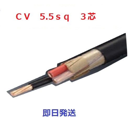 楽天市場】１０ｍにて ＣＶケーブル CV 5.5sq×3芯 (5.5mm 3c