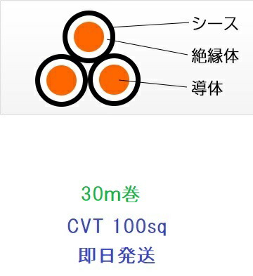 ケーブル・シールド CVT38-3 CVTケーブル 38SQ cvt38 電線 即日発送 フジクラ 住電