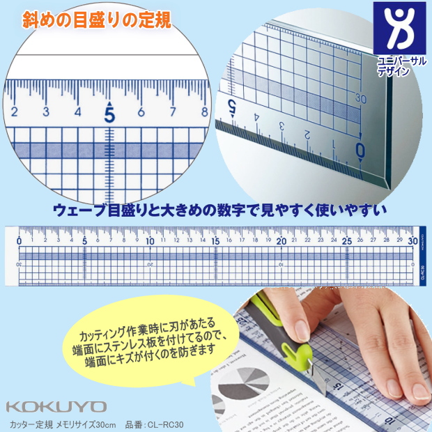 Maejimu Angle Scale Ruler 30 Cm Cutter Ruler Universal Design