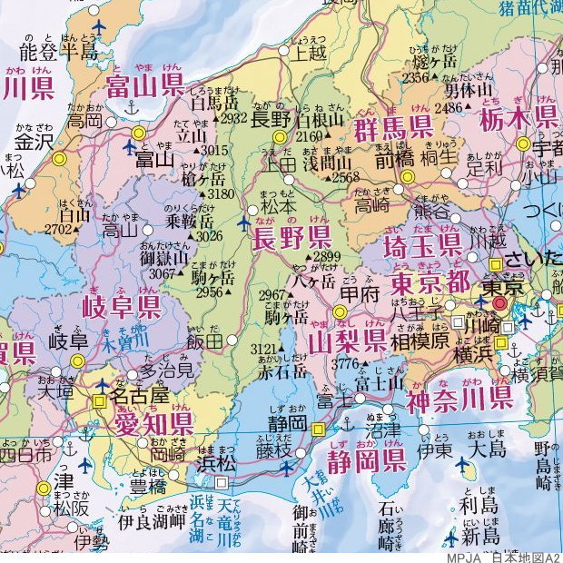 楽天市場 日本地図 県名入り 壁に貼って学習できる紙地図 文具マーケット 楽天市場店
