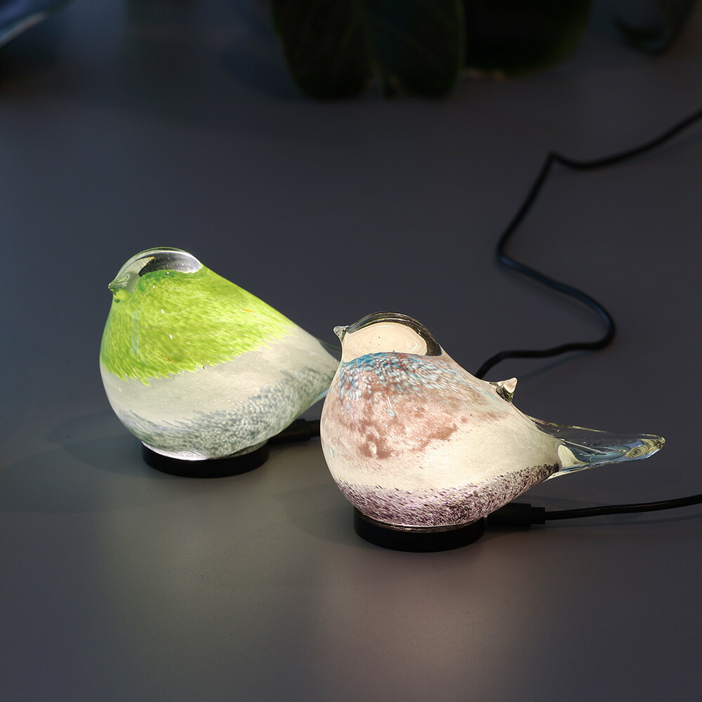 楽天市場】ランプ オブジェ 鳥 ガラス 北欧 癒やし USB電源 コード