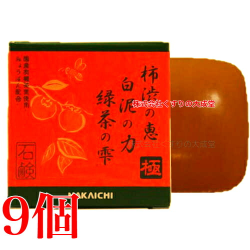 柿渋の恵 白泥の力 緑茶の雫 極 石けん 100g 9個 中一メディカル Nakaichi 柿渋 石鹸 クリアボディーソープ 8,505円