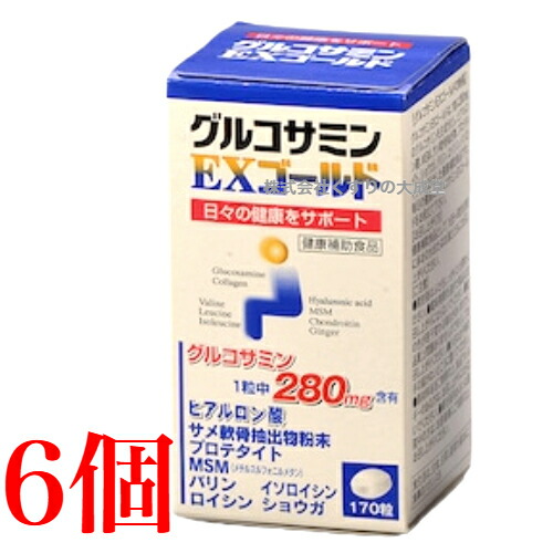 グルコサミンEXゴールド 170粒 6個 旧 グルコサミンEXIII EX3 東亜薬品 グルコサミンＥＸ 商品の期限は2026年12月｜【まがぬま】の店 13,478円
