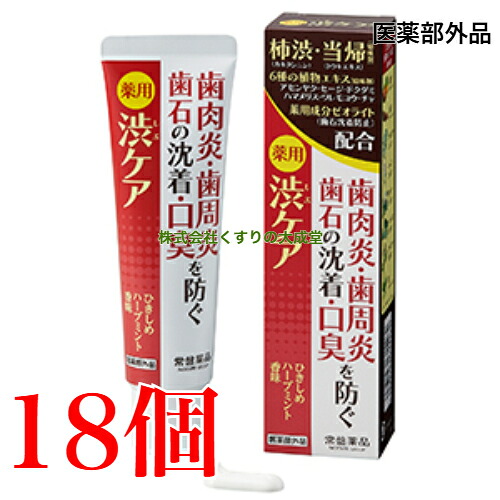 13時までのご注文当日発送 薬用はみがき 薬用 渋ケア 100g 18個 常盤薬品 ノエビアグループ トキワ 医薬部外品 歯磨き粉