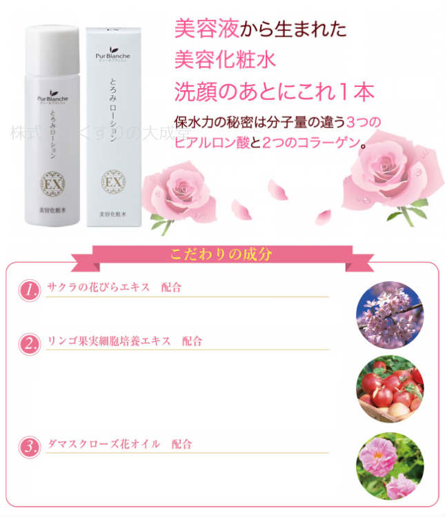 ピュールブランシェ とろみローションEX 2本 Pur 120ml Blanche 中一 