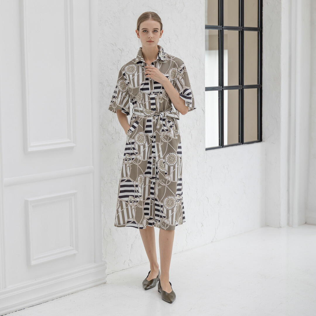 楽天市場】MAGGY/オリジナル モノトーンプリント ワンピース[黒白