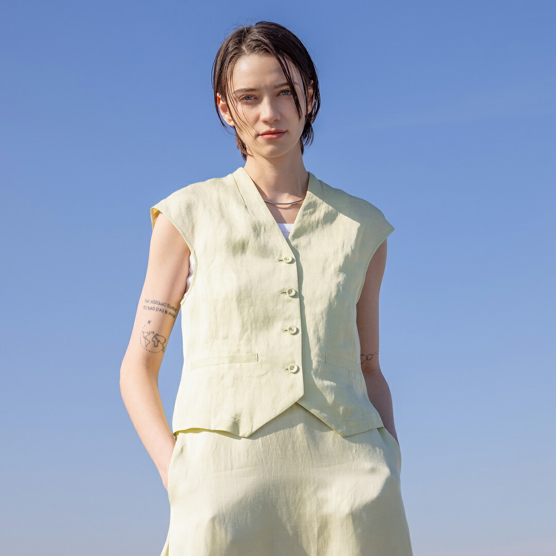 PLATINE/【手洗い可】PLATINE Bright twill ジレ[全2色]ginzamaggy 銀座 マギー 銀座maggy MAGGY ギンザマギー ぎんざまぎー 送料無料 トレンド レディース ファッション 20代 30代 40代 プレゼント ギフト ラッピング無料
