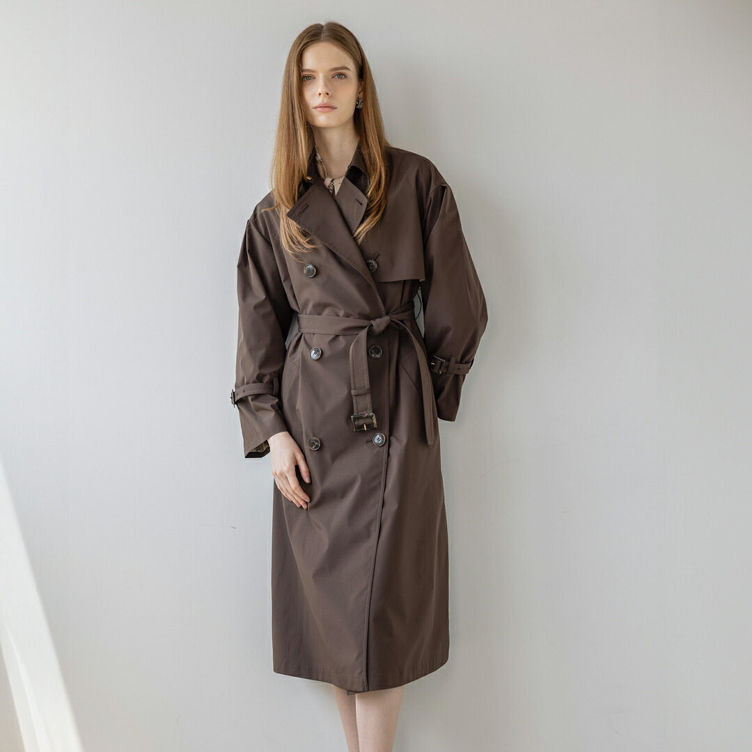 MAGGY/Comfortable Clothes オリジナルプリント アクセント ロング トレンチコート[全2色]ginzamaggy 銀座 マギー 銀座maggy MAGGY ギンザマギー ぎんざまぎー 送料無料 トレンド レディース ファッション 20代 30代 40代 プレゼント ギフト ラッピング無料｜銀座マギー WEB SHOP