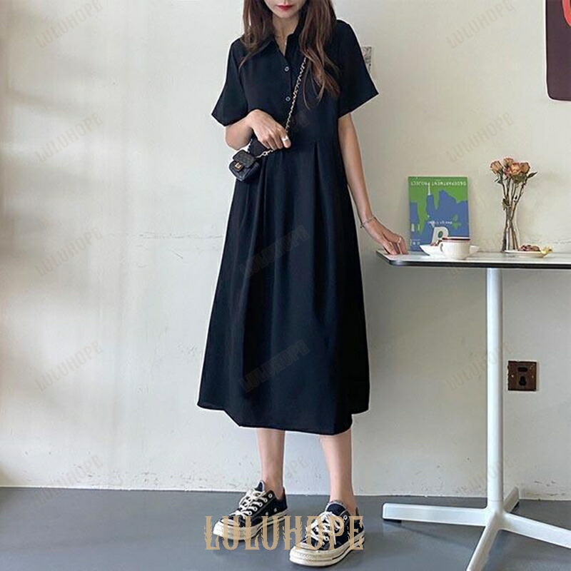 黒 半袖 ワンピース seven5428-181917_1.jpg