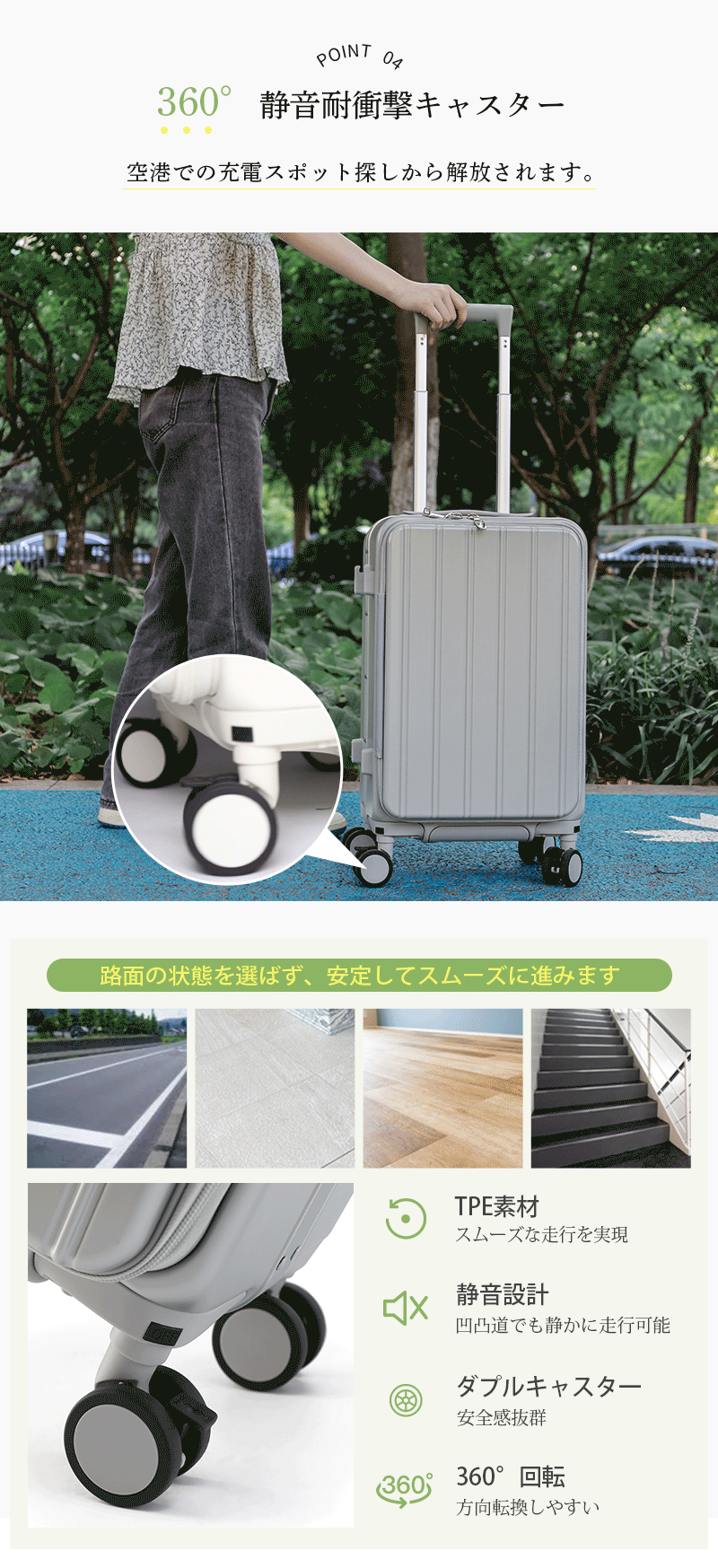 【魔法小屋公式】スーツケース フロントオープン 片開き キャリーバッグ Sサイズ 機内持ち込み USBポート付き ドリンクホルダー スマホスタンド 隠しフック キャリーケース 前開き 静音 ストッパー タイヤ交換 大容量 大型 おしゃれ 旅行