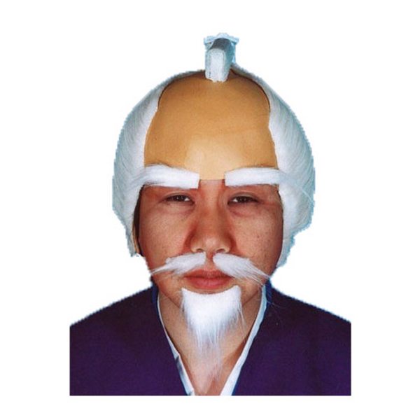 本格 町人 白髪 かつら 奉仕品<br>【カツラ ウィッグ コスプレ 仮装 なりきり ものまね 変装 時代劇 演劇 和装 舞台 水戸黄門 老人 小物 宴会 グッズ 返品不可】マジックナイト OS23327