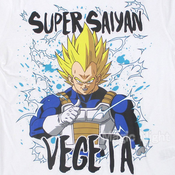 楽天市場 超サイヤ人 ベジータ Tシャツ ホワイト 白 ドラゴンボールz Super Saiyan Tシャツ 半袖 S M L Llサイズ ネコポス発送 マジックナイト Dz36wh ハロウィン仮装 マジックナイト