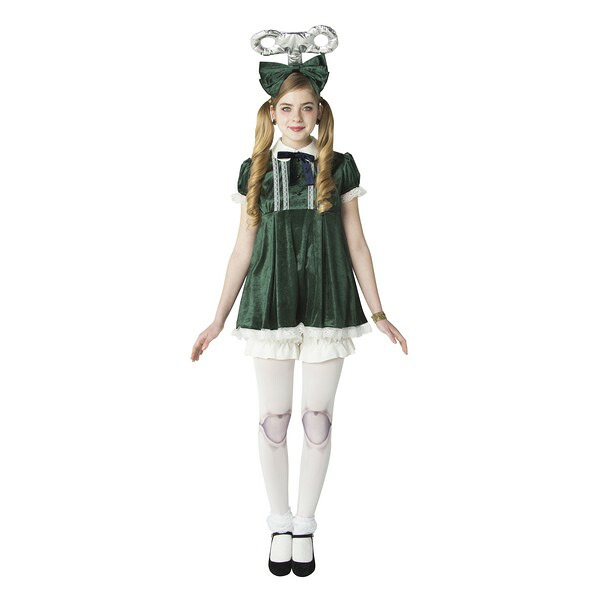 アンティークドール オリヴィアグリーン 奉仕品 【お人形 にんぎょう 西洋 古人形 ハロウィン 仮装 コスプレ 衣装 コスチューム ビスクドール チュニック パンツ カチューシャ ホラー 女性 レディース 大人用 返品不可】マジックナイト CS872290