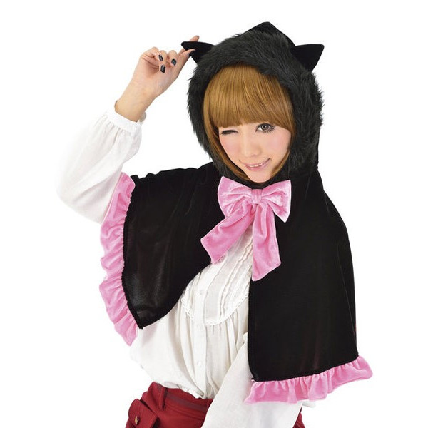 楽天市場 キャットフードケープ 女性用 女の子にも ハロウィン 黒猫 キャット ねこ 仮装 衣装 コスチューム マジックナイト Jg3808 ハロウィン仮装 マジックナイト