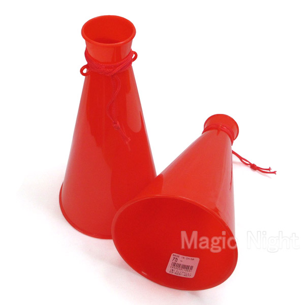 楽天市場 カラフルメガホン ６色 赤 青 黄 緑 白 黄緑 拡声 メガホン 応援 高校野球 スポーツ大会 運動会 体育祭 カラーバリエーション グッズ 定形外発送可 2pまで510円 マジックナイト Pa1155 ハロウィン仮装 マジックナイト