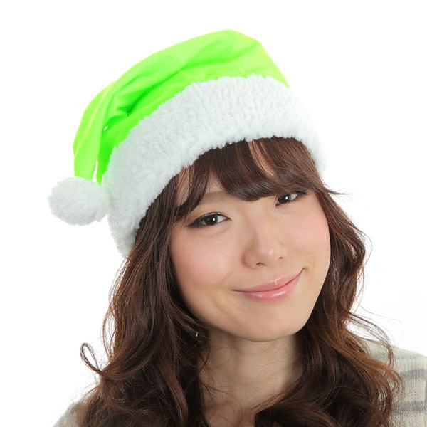lime green santa hat