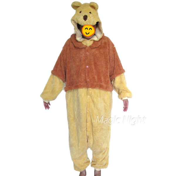 プーさん 着ぐるみ 大人用【サンメモシリーズ ディズニー くまのプーさん きぐるみ ハロウィン 仮装 コスプレ 衣装 動物 アニマル キャラクター アニメ グッズ 部屋着 男性 女性 メンズ レディース 男女兼用】マジックナイト SZDNY058画像