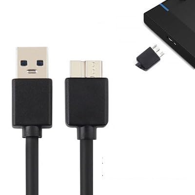 USB 3.0 micro B cable, USB-A to microB, compatible with external HDD/SSD/BD drive/digital camera, high speed data transfer (1 cable, 0.5m)