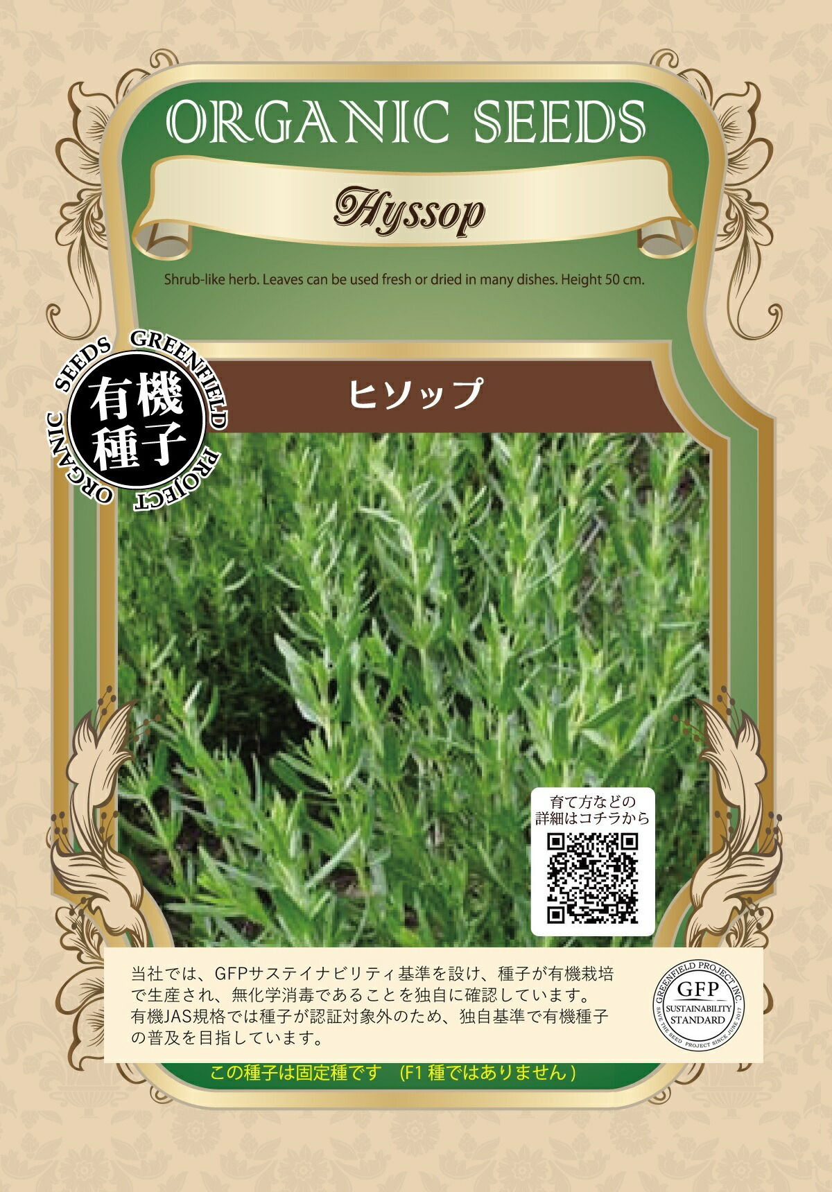 市場 A038 固定種 0 8g タネ 有機種子 グリーンフィールドプロジェクト たね ヒソップ 市場 A038 固定種 0 8g タネ 有機種子 グリーンフィールドプロジェクト たね ヒソップ