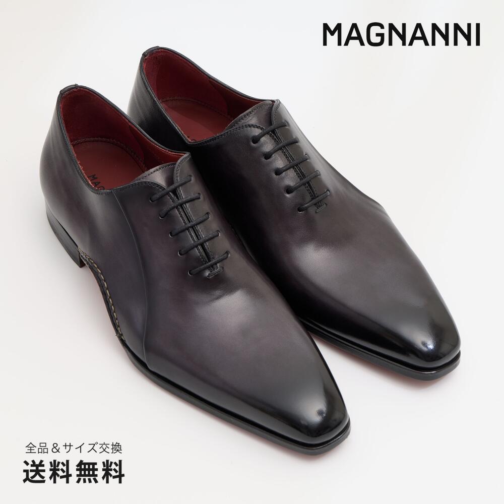 ありがとう引き換え証2,000、文芸批評服従で5,000手に入れる【堅苦しさ】MAGNANNI マグナーニ 大広間とり捨てる 内鳥毛 プレーントウ 子ウシ 黒いこと ラバーソール 灰 GRY 46667 41GY エスパニア 靴 メンズ靴 商行為シューズ