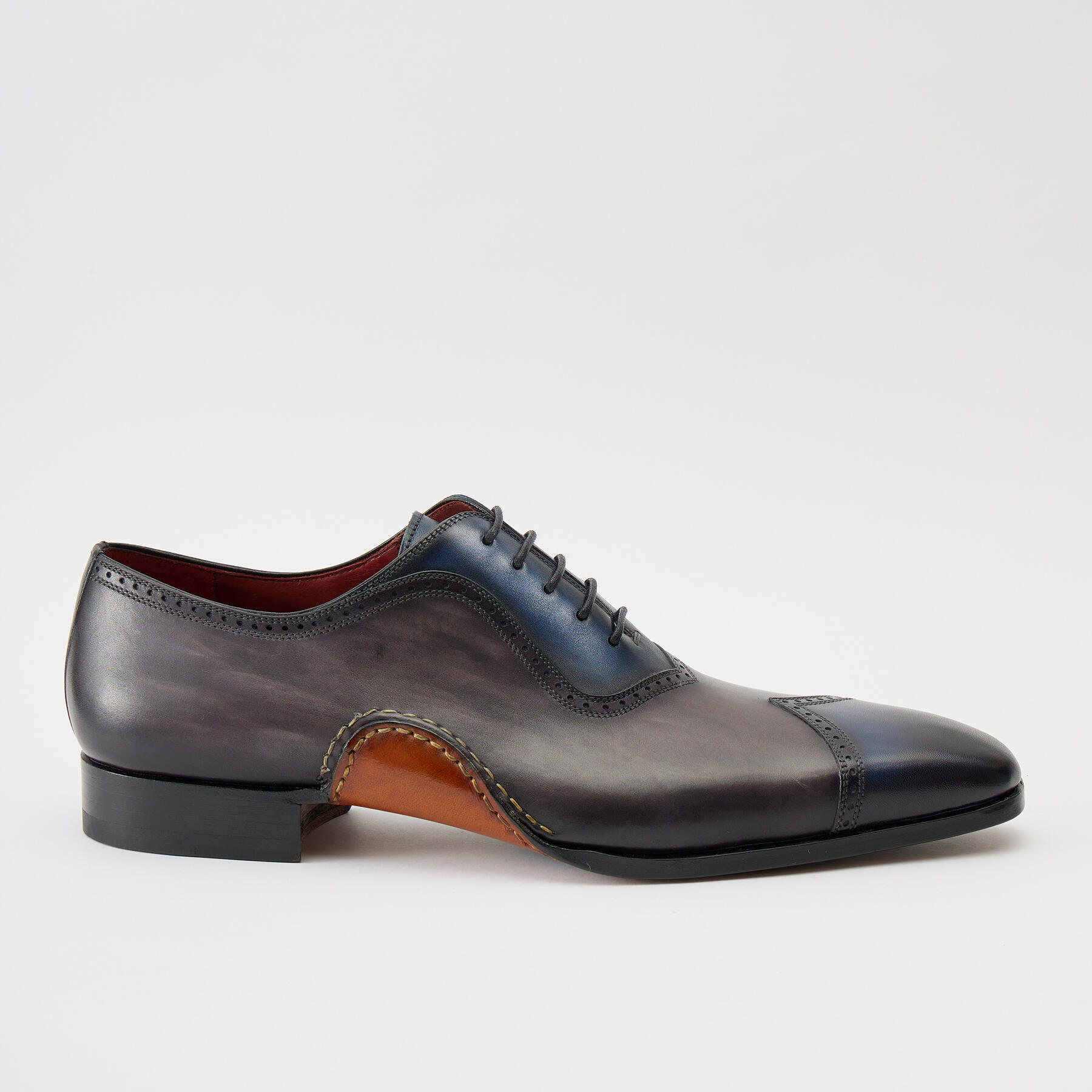 未使用 MAGNANNI サイドゴア レザーブーツ 38 レッド×焦げ茶