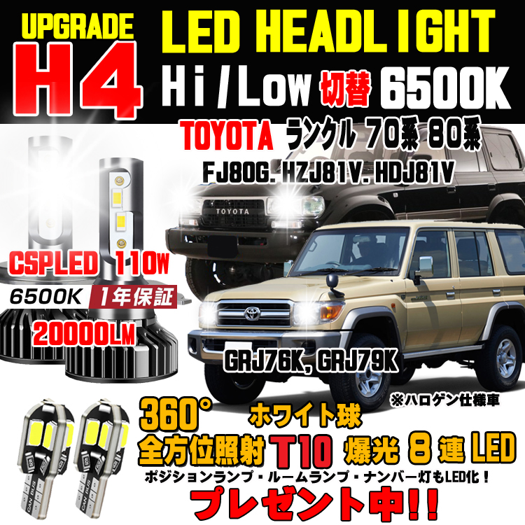 ハイエース レジアス トヨタ H4 CSP LED ヘッドライト 新品