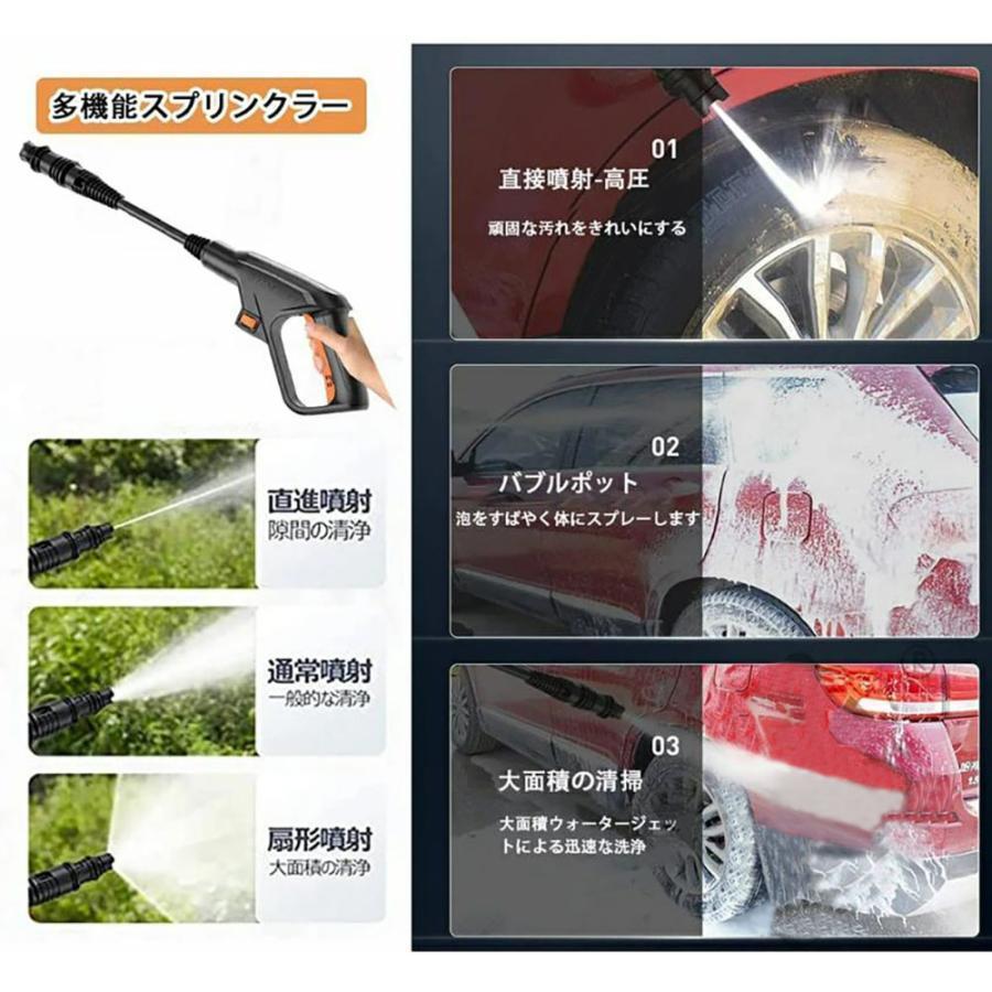 13点書き割り お役目用 高圧洗い濯ぎ機 申し受ける式 強 海門直結 高圧洗い濯ぎ 乾電池併用 コードレス 身寄り用 洗車