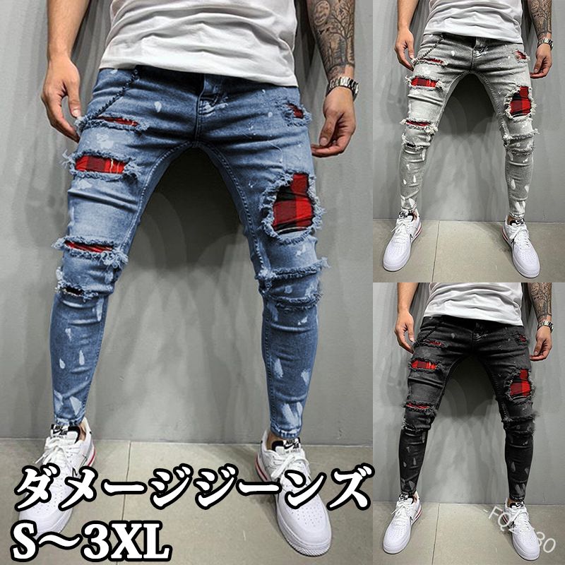 不都合デニム メンズ クロップドパンツ 不都合 アンクルズボン下 6大きさ スキニー ジーンズ か細い ズボン下 伸ばすこと 伸ばすことジーンズ くるぶし アンクル クロップド きつい 填まる ボトムス 流行り物 汗水 20代 30代