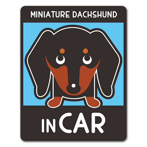 楽天市場 車ステッカー ミニチュアダックスフンド スムース タンカラー 選べる毛色全3種 Miniature Dachshund In Car ドッグインカー ペットインカー 車マグネットステッカー ゆうパケット対応210円 マグネットパーク 楽天市場店