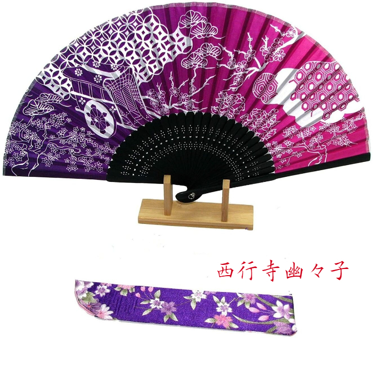 楽天市場】シルク扇子扇子袋付き 絹 桜 花 蝶 和柄 サクラ 西行