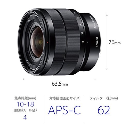 ソニー 広角ズームレンズ E 10-18mm F4 OSS ソニー Eマウント用 APS-C