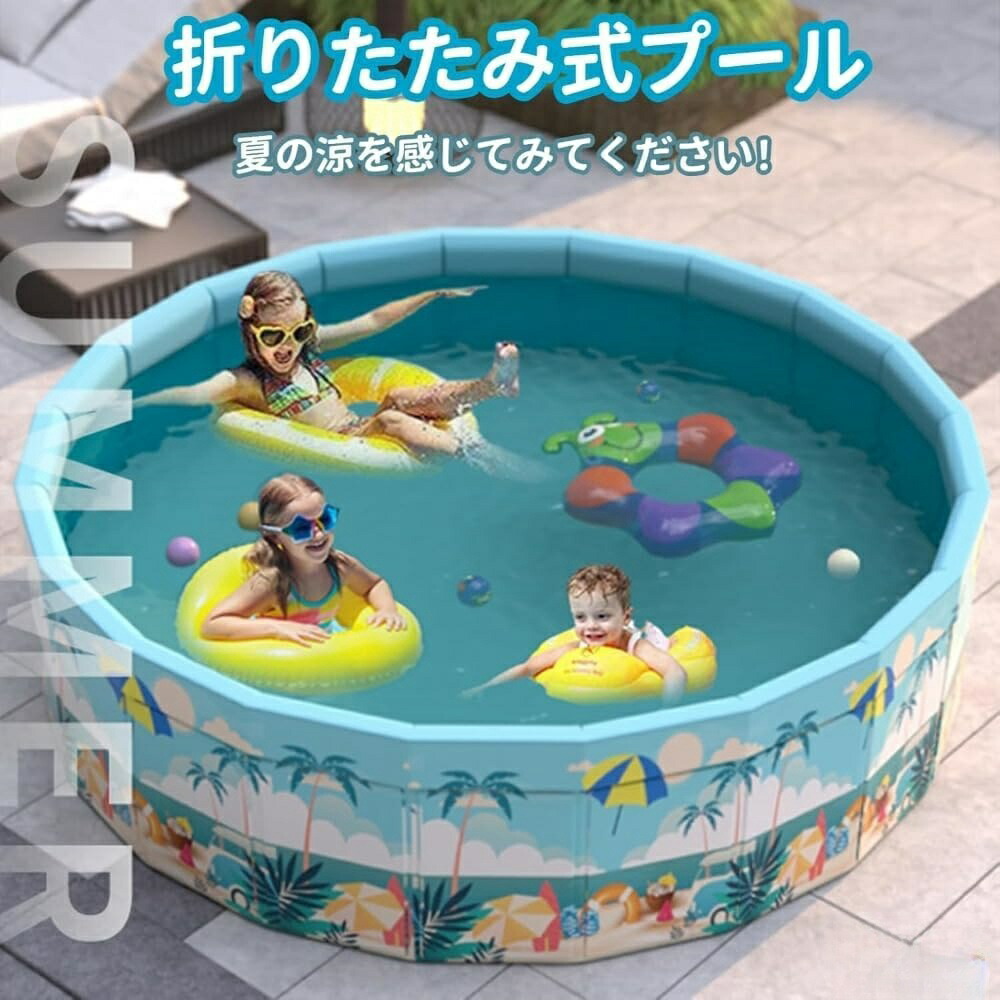 インフレータブルベビースイミングプール折りたたみ式子供用バスバケツ家庭用屋内おもちゃプールベビースイミングパドリングプールペット用スイミングプール、犬用スイミングプール膨らませる必要がなく折りたたみ式収納