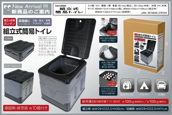 組みたて式飾り気のない幼児用便器HAC5000