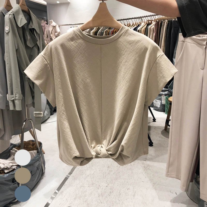Tシャツ カットソー トップス レディース フレンチスリーブ tシャツ サーマル ノースリーブ プルオーバー ブラウス ショート丈 無地 カワイイ 夏コーデ 4,152円