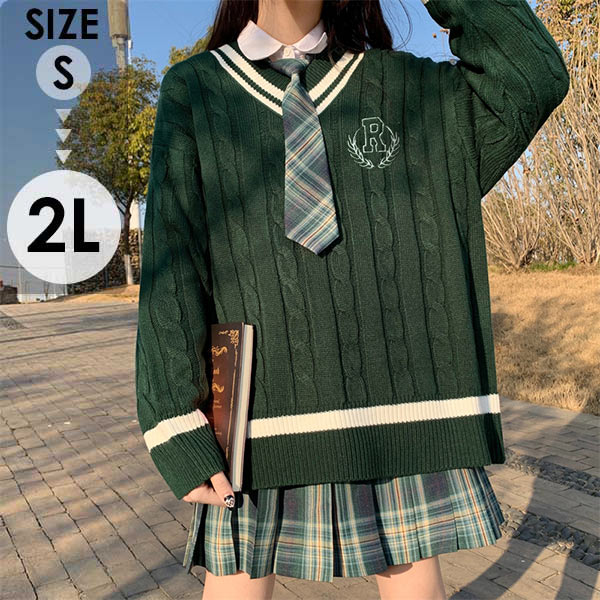 子供服 jk 5点セット ゆったりサイズ フォーマル スーツ 女児 チェック 中学生 高校生 中高生 通学 制服 結婚式 入学式 卒業式 スーツ 女の子 セーター ネクタイ お受験 発表会 演奏会 誕生日 可愛い プレゼント ギフト S M L XL 緑 ジュニア フォーマル