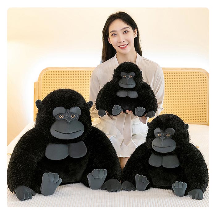 ぬいぐるみ ゴリラ 猿 サル 動物 抱き枕 カッコいい 縫い包み おもちゃ 写真道具 飾り物 ギフト 子供 誕生日 プレゼント お祝い 贈り物 27cm/38cm/50cm