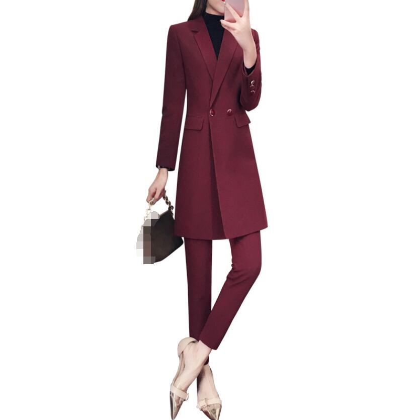 2点仕掛ける★窈窕たる 20代30代40代 通い OL 女子らしい★新品 上衣+スキニーパンツ/スコート 着痩せ フォーマル 寄りあい御召しもの 華燭の典 二次会 事務服 ズボン下仕掛けるS/M/L/XL/2XL/3XL/4XL 秋春冬用/無地二つ名取り草背広/ロング厚地の外套 心地好い 3色