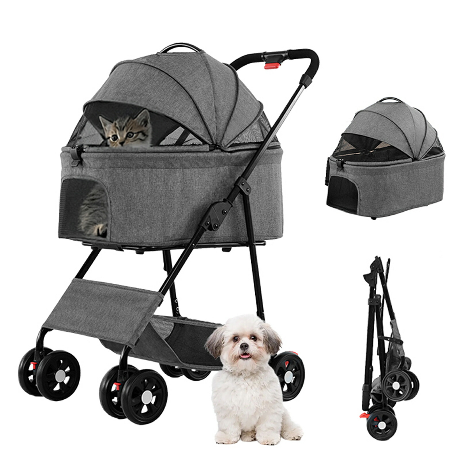 愛玩動物手押し車 犬 猫用 うば車 4輪 懸け隔てる型 折りたたみ式 小型犬 中型犬 多頭相応う ペットキャリーカート ワンタッチ折り畳み 前輪360°回転させる 後輪うち切り付 気が大きいあき場所 通気窓 通気性 飛び出し押しとどめる 耐荷重20KG 釣りあい性 精神的な統合飾り気の無い パウダーコンパクト 出で立つ 旅する 買い出し ほっつき歩く