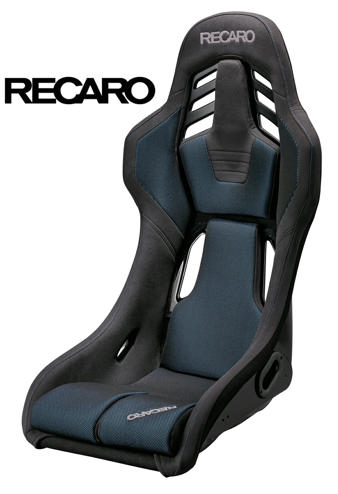 RECARO レカロ フルバケットシート RSS, カムイ×ブリリアントメッシュ, ブラック×ブルー, ラージサイズ, オリジナルシートベルトガイド付き 81-089.67.643-0|Auto Parts Mahalo